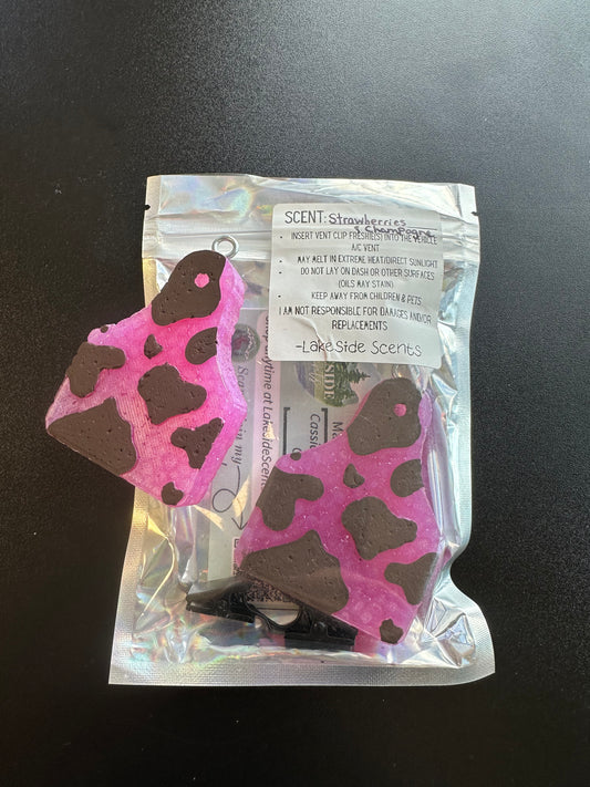 Cow Tags- Strawberries & Champagne