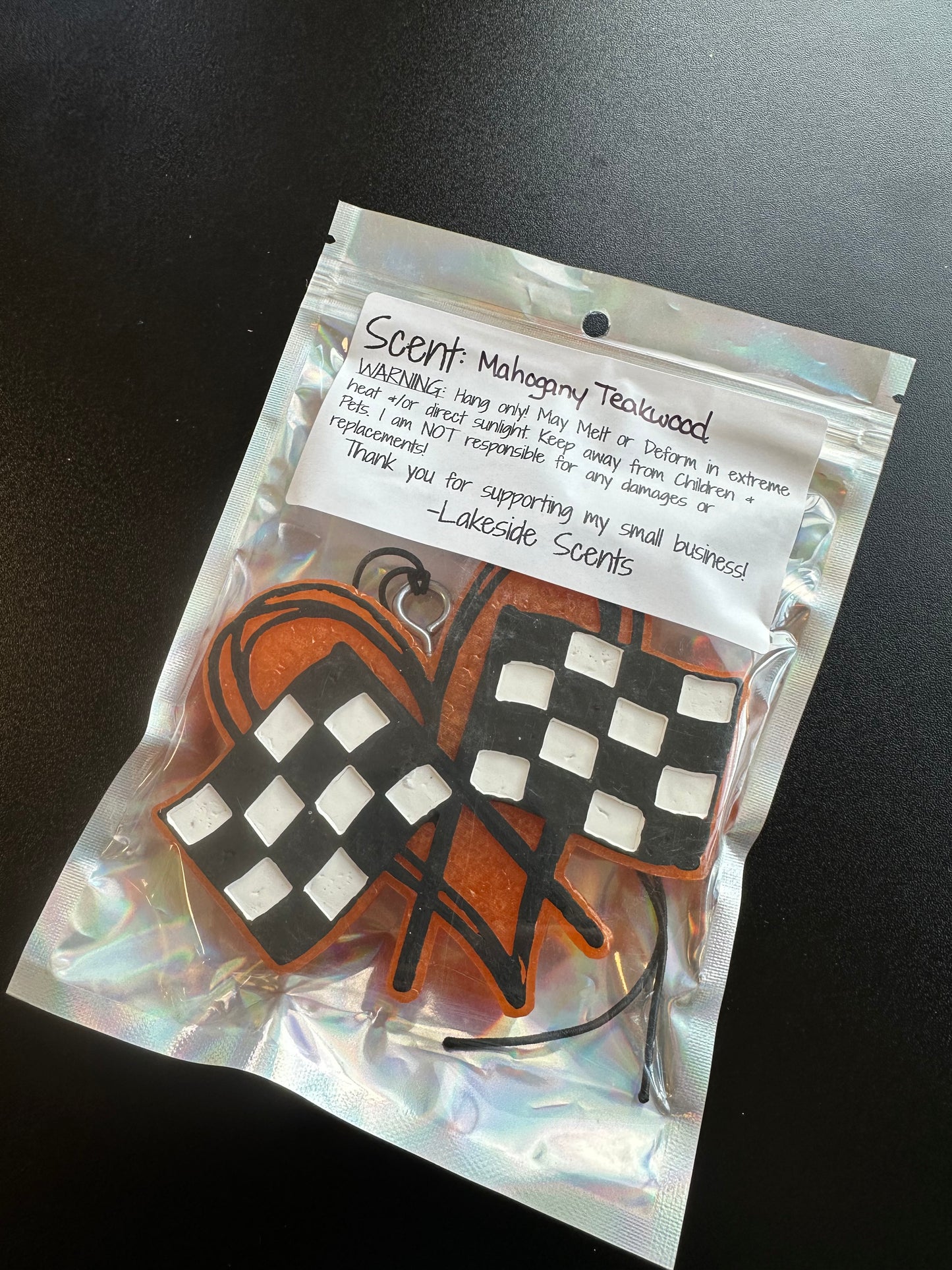 Heart/Flag- Mahogany Teakwood