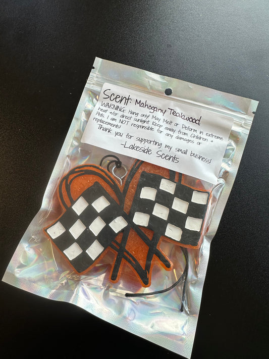 Heart/Flag- Mahogany Teakwood