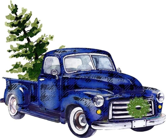 Blue Holiday Truck